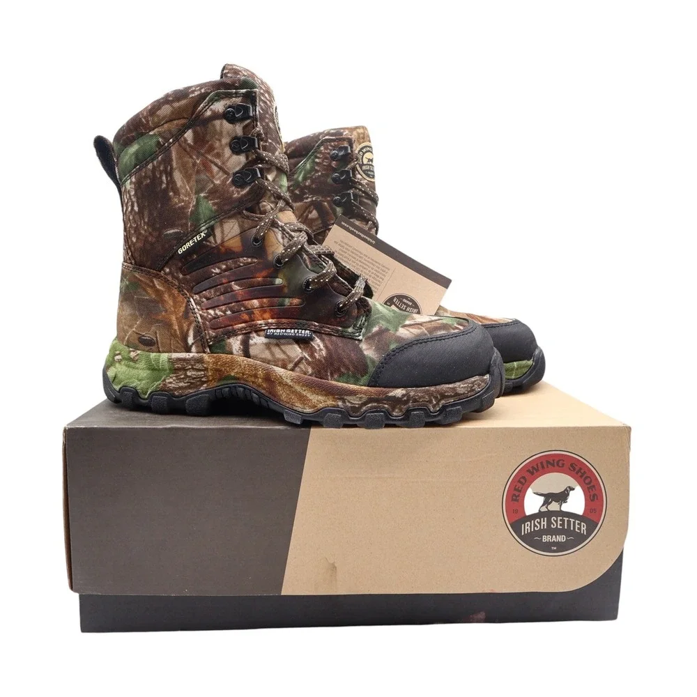 Irish Setter Boots Mens Size 9 D Shadow Trek Gore-Tex Camo Hunting 3858 NIB